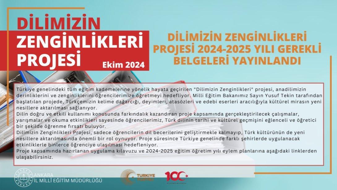 DİLİMİZİN ZENGİNLİKLERİ PROJESİ